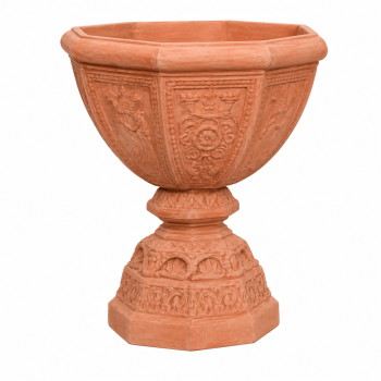 grosser byzantinischer Blumentopf aus Impruneta-Terracotta